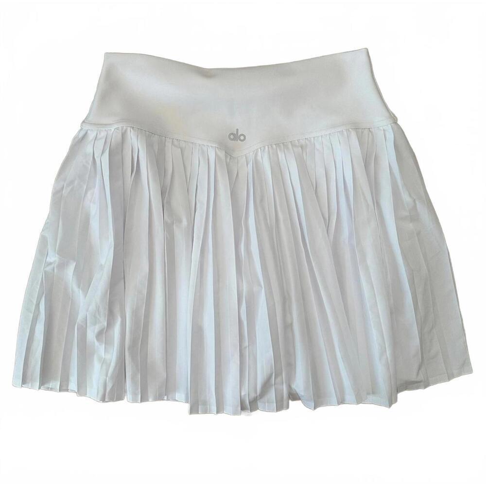 NWOT ALO Grand Slam Tennis Lined Skirt/Skort White Size L $98 - Picture 3 of 8